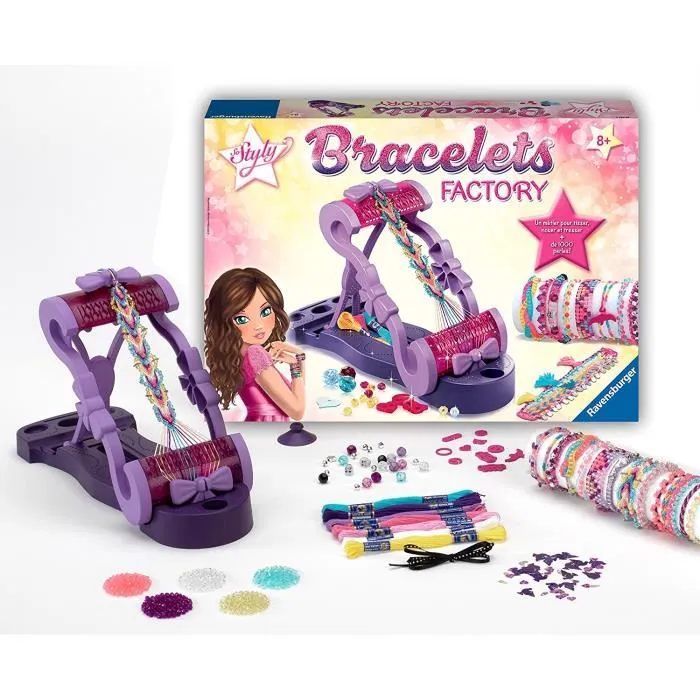 Ravensburger - Métier à Tisser Bracelets pour Enfants Dès 8 Ans - Loisir Créatif DIY - Coffret Complet pour Créer des Bracelets Tissés et à Perles
