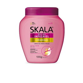 Skala - Après-shampoing Crème aux Céramides Vegan 1000 mL - Pour cheveux opaques et abîmés, lutte contre le frizz et la porosité - Méthode Curly