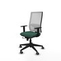 Piqueras y Crespo Chaise de Bureau Horna Vert Bouteille et Blanc