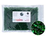 Innspiro Rocaille de verre ronde argentée et verte 3,8 mm 500g