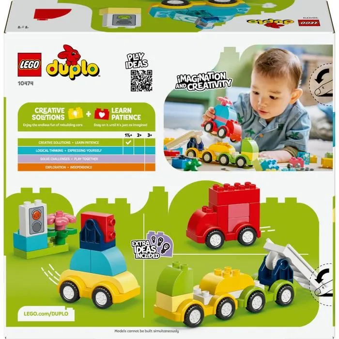 LEGO DUPLO 10474 My First Les Véhicules Créatifs - Jeu de Construction Créatif avec Blocs pour Enfants Garçons et Filles dès 1 an