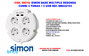 Simon Base múltiple redonda 4 tomas Schuko + 2 USB, blanca