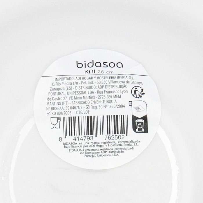 Plato Pasta/Risotto Porcelana Kai Hydrozero Bidasoa 26 cm