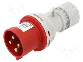 SEZ DK Fiche mâle d'alimentation AC triphasée 32A 400V AC 3P+PE 6H
