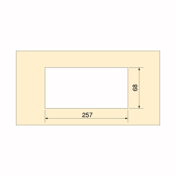 Emuca Passe-câbles de table Quadrum rectangulaire 269x80mm blanc