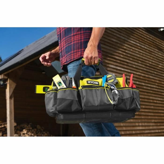 Ryobi Sac à Bandoulière Noir/Jaune avec fond renforcé