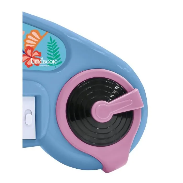 Lexibook Piano Électronique pour Enfants avec Microphone et Effets Lumineux Stitch, 4 Instruments, 22 Mélodies, Platine et Bouton Batterie