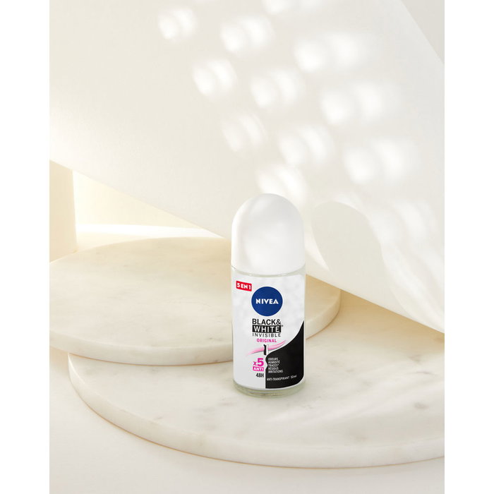 Nivea Roll-on Invisible Black & White Original, paquet de 2 x 50 ml