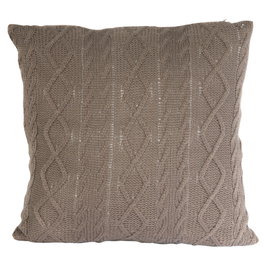 Home Deco Factory Coussin en Maille Marron 40x40 cm