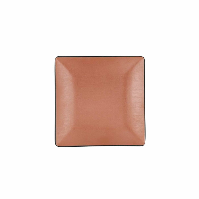 Bidasoa Plat Lisse Bicolore Gio Melamine Noir 18x18 cm (12 Unités)