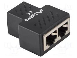 LANBERG Multiprise réseau 3 socles RJ45 blindée noir