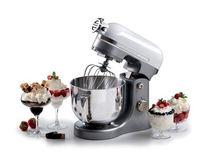 Ariete 1589/01 Robot de Cuisine Multifonction 5.5L Blanc - Bol Inox 1600W, 11 Vitesses, avec Accessoires pour Pétrir, Mélanger et Battir