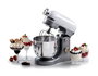 Ariete 1589/01 Robot de Cuisine Multifonction 5.5L Blanc - Bol Inox 1600W, 11 Vitesses, avec Accessoires pour Pétrir, Mélanger et Battir