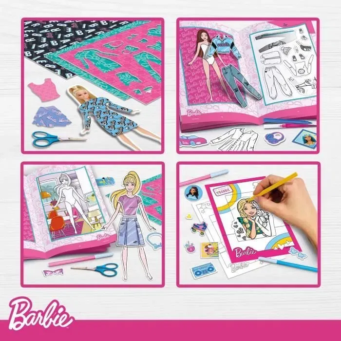 Liscianigiochi Sac à dos Barbie Fashion - Activité créative avec stylisme, coloriage et stickers - À partir de 4 ans