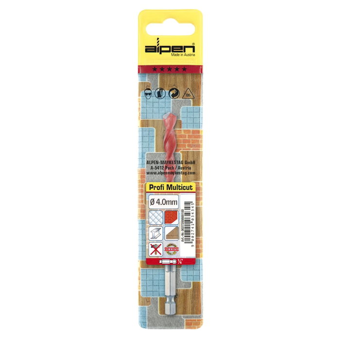 ALPEN Foret Alpen multifonction hexagonal 4 mm