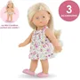 Corolle Coffret Poupee Mini Monde De Rosy Mes Minis Corollines, Poupée 20 cm avec Tenue de Rechange et Brosse, Cheveux Blonds à Coiffer Vanille, Dès 3 ans