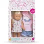 Corolle Coffret Poupee Mini Monde De Rosy Mes Minis Corollines, Poupée 20 cm avec Tenue de Rechange et Brosse, Cheveux Blonds à Coiffer Vanille, Dès 3 ans