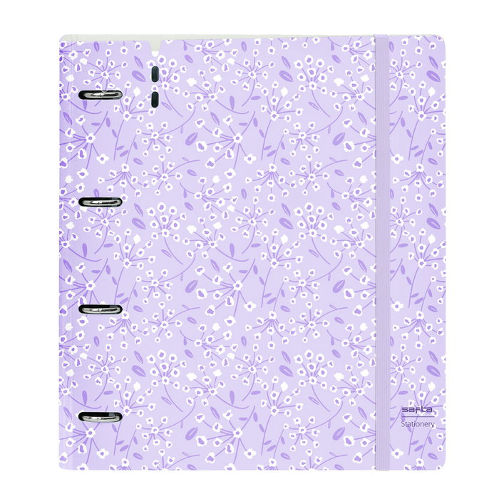 Safta Reliure à anneaux Light Purple Flowers Violet