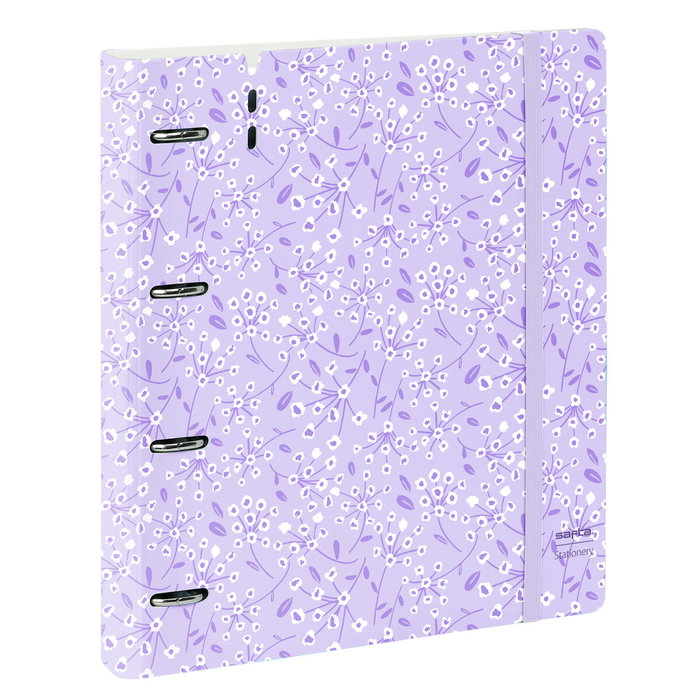 Safta Reliure à anneaux Light Purple Flowers Violet