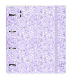Safta Carpeblock PP Foam 4, tapis de jeu puzzle mousse 35 mm avec pièce de rechange "Light Purple Flowers" 27 x 32 x 4 cm pour enfants à partir de 3 ans