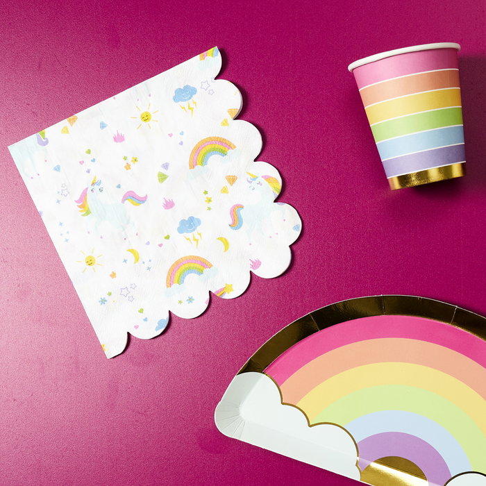 Party Time Lot de 20 serviettes en papier LICORNE