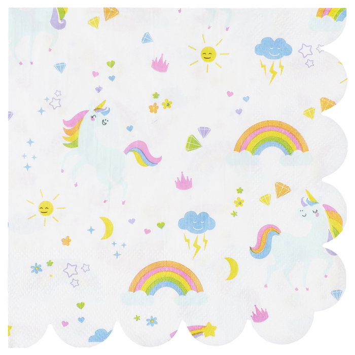Party Time Lot de 20 serviettes en papier LICORNE