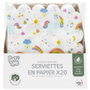 Party Time Lot de 20 serviettes en papier LICORNE