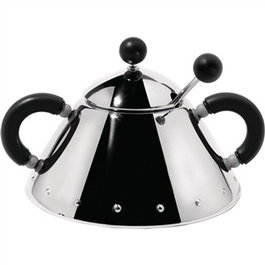 Alessi 9097 B - Sucre en poudre en acier inoxydable 18/10 avec cuillère, design Michael Graves