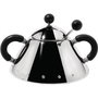 Alessi Sucrier avec cuillère 9097 B en acier inoxydable et résine noire