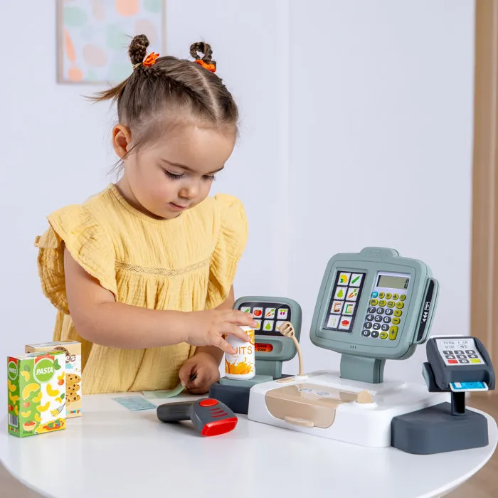 Smoby Grande Caisse Enregistreuse avec 30 accessoires