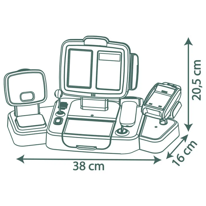 Smoby Grande Caisse Enregistreuse avec 30 accessoires