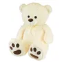 Jemini Ours en Peluche Crème avec Noeud - Grand Ours Doux d'environ 100 cm