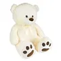 Jemini Ours en Peluche Crème avec Noeud - Grand Ours Doux d'environ 100 cm