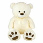 Jemini Ours en Peluche PLANET PLUSH Beige avec Nœud - 100 cm