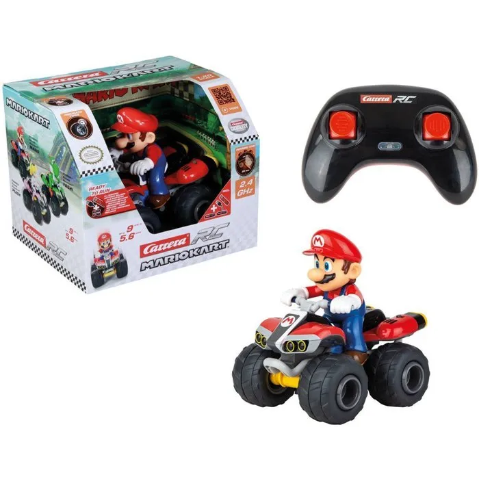 Carrera Quad Voiture Télécommandée Mario Kart 2.4 GHz - Échelle 1:20 - Jouet Enfants 6 Ans et Plus Carrera Quad Voiture Télécommandée Mario Kart 2.4 GHz - Échelle 1:20 - Jouet Enfants 6 Ans et Plus