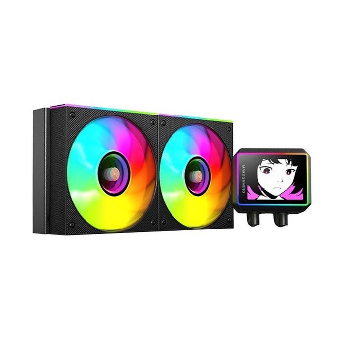 Mars Gaming MLVISIONII240 Kit de Refroidissement Liquide 240mm ARGB avec Écran LCD IPS 2.8", Pompe 4G, Ventilateurs 120mm, Compatible Intel/AMD Mars Gaming MLVISIONII240 Kit de Refroidissement Liquide 240mm ARGB avec Écran LCD IPS 2.8", Pompe 4G, Ventilateurs 120mm, Compatible Intel/AMD