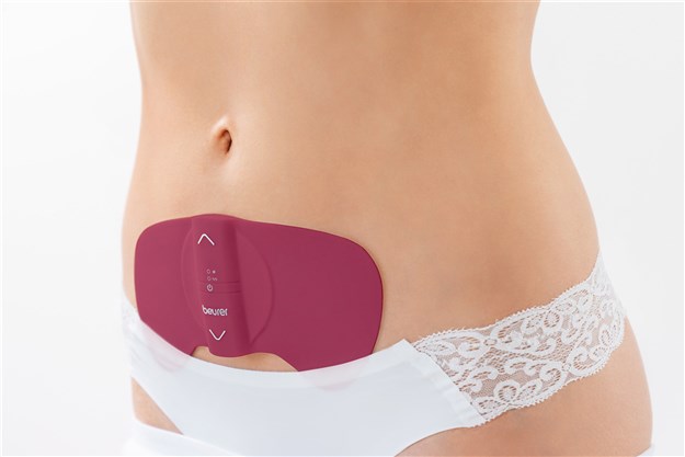 Beurer EM-50 Appareil de massage TENS avec fonction chauffante et batterie rechargeable pour soulager les douleurs menstruelles