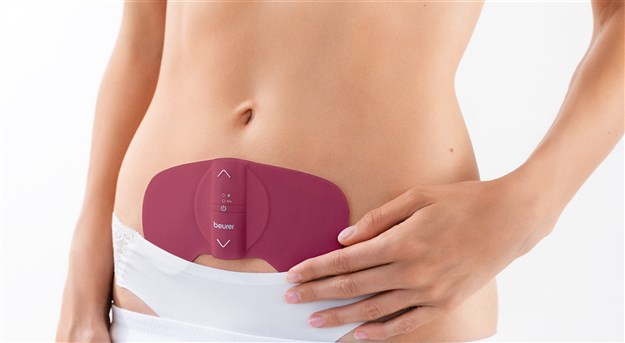 Beurer EM-50 Appareil de massage TENS avec fonction chauffante et batterie rechargeable pour soulager les douleurs menstruelles