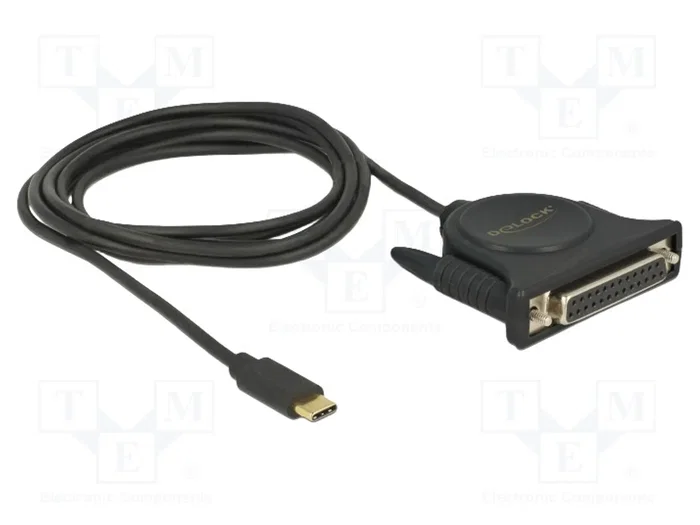 DELOCK Câble USB 2.0 vers D-Sub 25 broches femelle, 1,8m DELOCK Câble USB 2.0 vers D-Sub 25 broches femelle, 1,8m