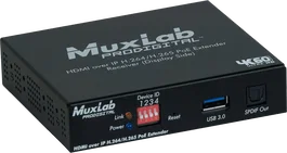 Muxlab Récepteur HDMI H.264/H.265 PoE Extension Signal HDMI sur IP