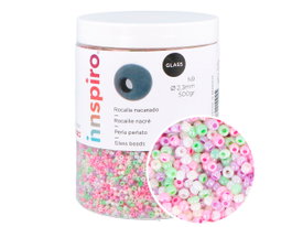 Innspiro Rocaille de verre ronde nacrée mélange 2,3 mm 500g