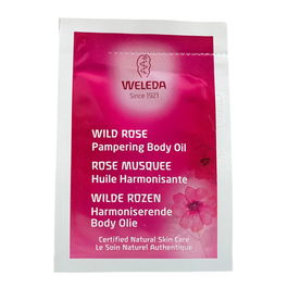 Weleda Huile corporelle hydratante et réparatrice Pétales de rose Wild Rose pour le jour - Échantillon 2 ml
