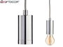 Giftdecor Lampe Suspendue Acier Argenté 10x10x94 cm (Set de 12)