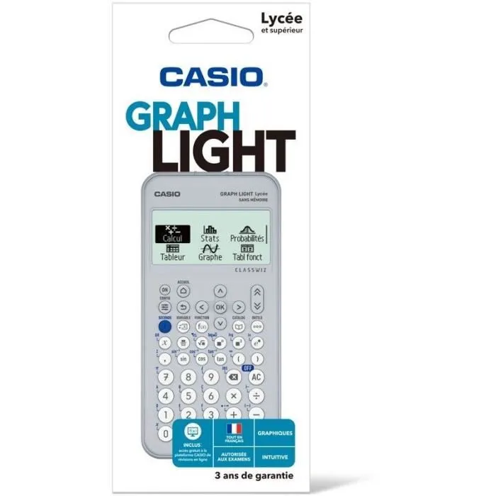 Casio Graph Light - Calculatrice graphique pour lycée et études supérieures, scientifique et non scientifique