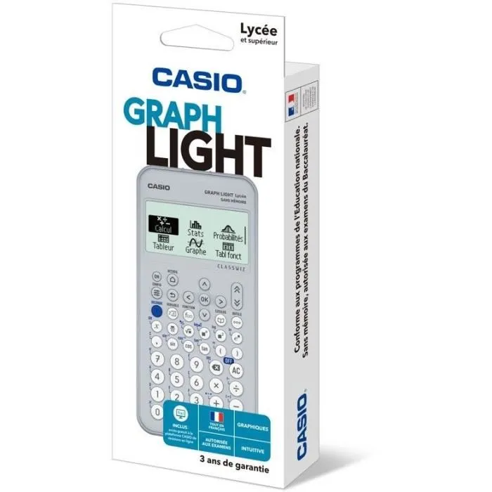 Casio Graph Light - Calculatrice graphique pour lycée et études supérieures, scientifique et non scientifique