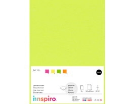 Innspiro Goma EVA jaune fluo feuilles adhésives 20x30cm x 2mm (lot de 5)