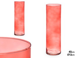 GIFTDECOR Vase Cylindrique en Verre Teja 43cm