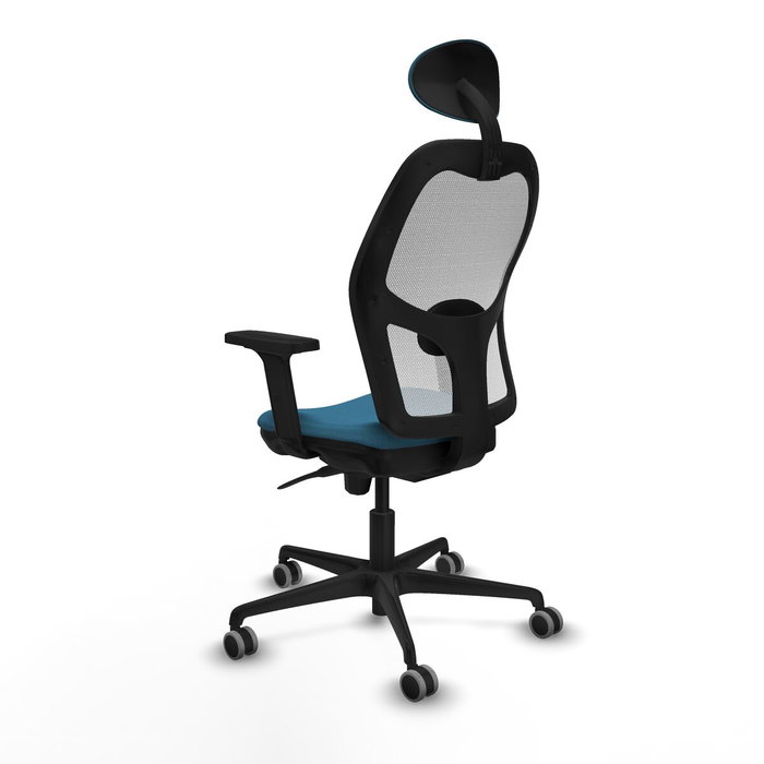 Piqueras y Crespo 2D036G1 Chaise de Bureau avec Appui-tête Blanc Vert pétrole Piqueras y Crespo 2D036G1 Chaise de Bureau avec Appui-tête Blanc Vert pétrole