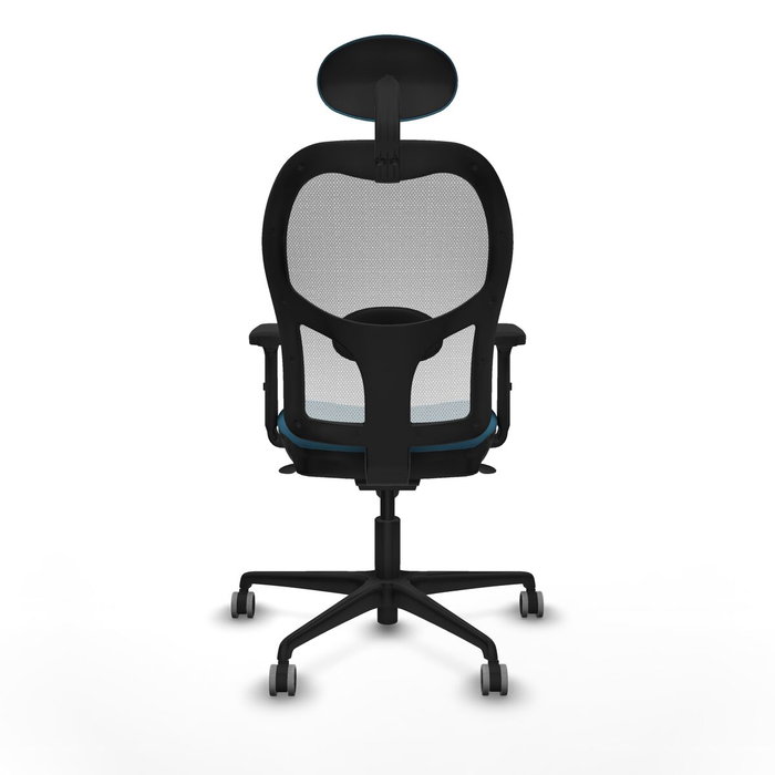 Piqueras y Crespo 2D036G1 Chaise de Bureau avec Appui-tête Blanc Vert pétrole Piqueras y Crespo 2D036G1 Chaise de Bureau avec Appui-tête Blanc Vert pétrole