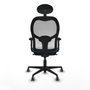 Piqueras y Crespo 2D036G1 Chaise de Bureau avec Appui-tête Blanc Vert pétrole